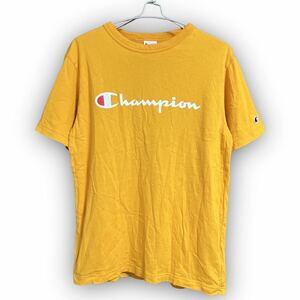 Y450★カジュアル可愛い★Chsmpion チャンピオン コットン 半袖Tシャツ ブランドロゴ シンプル Mサイズ オレンジ ユニセックス 万能