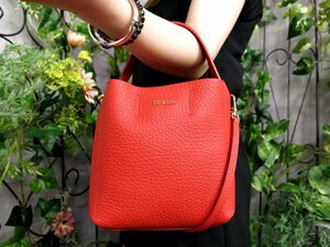 ●未使用 保管品●FURLA フルラ●カプリッチョ ホーボー●レザー 本革●2way ミニ ハンド バッグ●赤●ゴールド金具●斜め掛け●Js47325