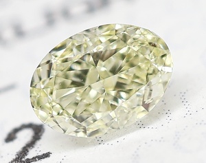 【100円～】VVS2！0.334ct 天然ダイヤ LIGHT YELLOW（ナチュラルカラー）OV