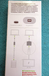 Apple Thunderbolt 3 (USBC)- Thunderbolt 2アダプター＊新品