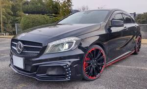 ベンツ、Aクラス　W176　2014年2月（平成26年）68,000km　ROWENエアロキット　BRABUS 19インチホイール　