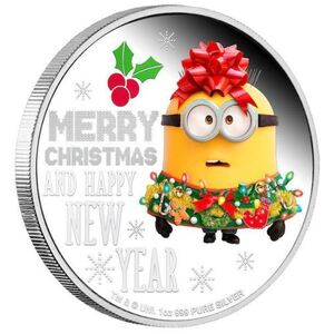 ミニオン １オンス 銀貨 限定3000 2019年 minion　クリスマス　ニウエ国　プルーフ