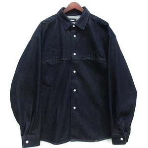 エクストララージ X-LARGE 2023SS デニム シャツ 長袖 L/S DENIM SHIRT インディゴ XL 101231014002 美品 メンズ