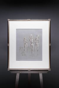 真作 レオノール・フィニ Leonor Fini「招く」銅版画 画寸(39cmx48cm) 本人直筆サインあり 150部限定 エッチング エロティックな幻想性作品