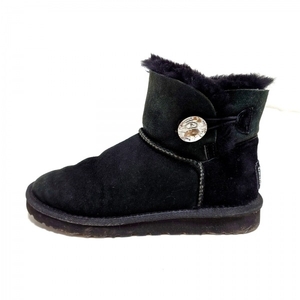 アグ UGG ショートブーツ 24 F19014K - ムートン 黒 レディース 靴