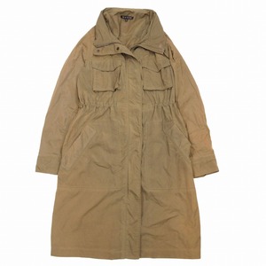 セオリー theory ANORAK HATTIE L ナイロン コート ミドル丈 ハイネック ジャケット アウター M オリーブ レディース