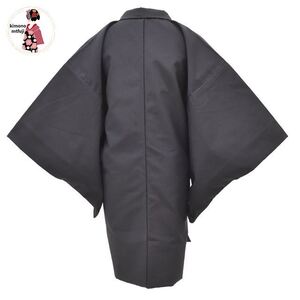 1円 美品 男羽織 ウール 紺色 身丈92cm メンズ 同梱可 【kimonomtfuji】 5nfuji47334