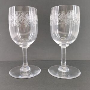 美品 バカラ セビーヌ　ウォーターグラス ワイングラス 2客セット Baccarat 2Pセット ペア　ギフト◆3107/SBS通り店