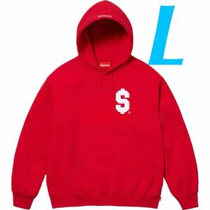 ★送料無料★【新品】Supreme $ Hooded Sweatshirt Red シュプリーム ドル フーデッド スウェットシャツ レッド パーカー フーディ 赤 L