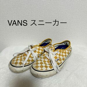 VANS バンズ スニーカー 白 オレンジ サイズ:24.0cm レディースTHR-206