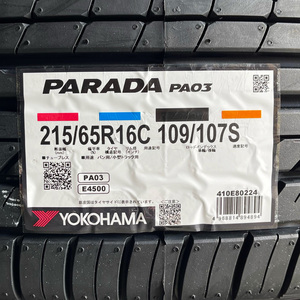 即納 最短当日発送→翌日お届け可 2024年製 新品 ヨコハマ パラダ PARADA PA03 215/65R16 C 1本 国内正規品 個人宅様OK 4本送料込74400円