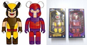 新品未開封 400% 2体セット / BE@RBRICK × X-MEN マグニートー ウルヴァリン ハッピーくじ ラストワン&SP賞 ベアブリック エックスメン