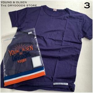 新品正規 ヤング アンド オルセン YOUNG & OLSEN The DRYGOODS STORE ポケット Tシャツ 3 杢ネイビー メンズ S ヤンオル 送料無料