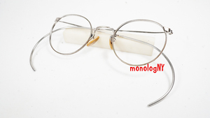 AO アメリカンオプティカル 1950s ビンテージシルバークローム眼鏡フレーム AmericanOptical セーフティ FUL-VUE アメリカ製 ジョンレノン 