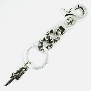 CHROME HEARTS クロムハーツ CH エクストラ ファンシー 2リンク ショート キーリング キークリップ キーチェーン クロス ダガー ペンダント