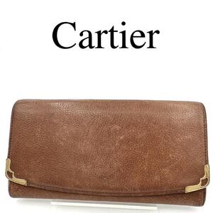 Cartier カルティエ 長財布 マルチェロ レザー ブラウン系