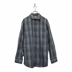 Calvin Klein 長袖 チェック シャツ グレー L~ カルバンクライン 古着卸 アメリカ仕入 a607-5855