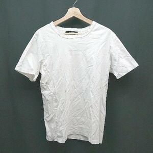 ◇ 1PIU1UGUALE3 白T シンプル カジュアル 着回し 夏物 無地 デイリー 個性的 半袖 Tシャツ サイズL ホワイト レディース E