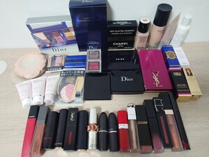 【未使用/中古】ブランド 化粧品 コスメ おまとめ 大量 CHANEL / Dior / サンローラン / MAC / ランコム / RMK / スック / THREE 現状品