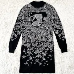 極美品✨エルメス 19AW ワンピース 長袖 ジャングルラブ シルク カシミヤ