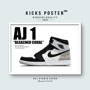 AJ1 エアジョーダン1 ハイ ブリーチドコーラル Bleached Coral キックスポスター 送料無料 AJ1-121