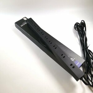 ELECOM 電源タップ ブラック エレコム 10口タップ 5m ECT-0105BK 固定 ・吊下可能な回転パーツ付き 【USED品】 02 03474