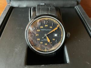 【希少極美品】HAMILTON Khaki Field Auto H70685337 ハミルトン カーキ フィールド オート 44ミリ オレンジインデックス