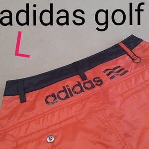 【超美品】adidasgolf アディダスゴルフ　巻きスカート　ゴルフ　ゴルフスカート　ミニスカート　ゴルフウェア　後ロゴ　レディースL