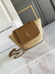 2024 SS 【Saint Laurent】 イヴ・サンローラン 磁気吸引フリップ スライド式チェーンショルダーストラップ 斜め掛けショルダーバ