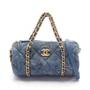 シャネル マトラッセ ブランドオフ CHANEL デニム ショルダーバッグ デニムキャンバス 中古 レディース