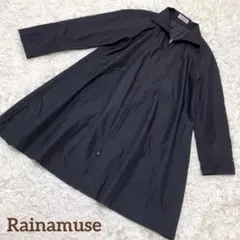【Rainamuse】レインコート ジャケット 撥水 ジップアップ 黒 M〜L