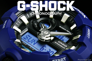 海外限定生産逆輸入モデル！CASIO カシオ【G-SHOCK 】Gショック 多彩な機能 1/100秒クロノ搭載 フルオートカレンダー BL 新品