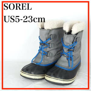 EB6485*SOREL*ソレル*キッズスノーブーツ*US5-23cm*グレー