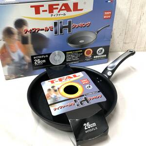 ＊【未使用】T-fal フライパン IH用 26cm IHプログレス 674059 お知らせマーク 調理器具 料理 ティファール 箱付き