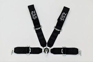 Z.S.S. Racing Div. 4点式 レーシングハーネス シートベルト ブラック 黒 カムロック式 3インチ ハーネス 汎用品 Seatbelt ZSS