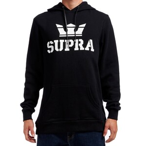 SA正規品 【S】SUPRA スープラ ABOVE ビッグロゴ 王冠 スウェット プルオーバー パーカー pullover 黒 スケーター ストリート 