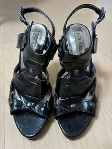 STEVE MADDEN 黒 ハイヒールサンダル22.5cm