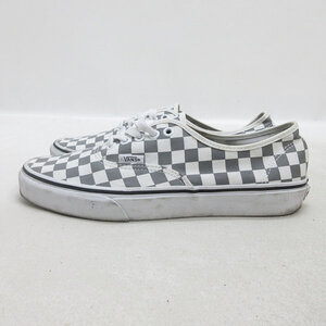 Q■【27cm】バンズ/VANS オーセンティック チェック柄 キャンパスシューズ■白灰/MENS/30【中古】