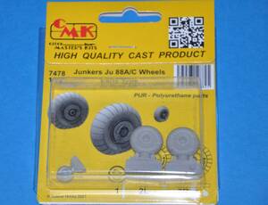 CMK 1/72 ドイツ空軍 Junkers Ju 88A/C Wheels Early Type (Revell kits) Ju88 タイヤ 車輪 7478