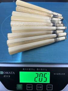 三味線 最高級 象牙風　糸巻 9本組 重量約205g　和楽器 天然素材 素六面取