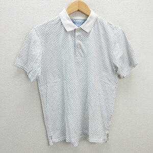 z■ユナイテッドアローズ/UNITED ARROWS A DAY THE LIFE半袖ポロシャツ ドット柄【S】白紺/men