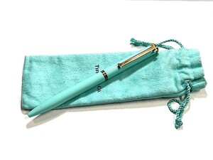 1円～ 中古 TIFFANY&Co. ティファニー ツイスト式 Tクリップ ボールペン ブルー シルバー SV925金具 筆記具 雑貨 コレクター