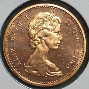 (C-597) カナダ　1セント　銅貨　1968年　