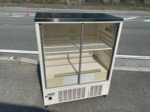 ■中古品 ホシザキ小型冷蔵ショーケース SSB-85CTL2 2016年 １72L 850ｘ450ｘ1080ｍｍ 動作問題なし■