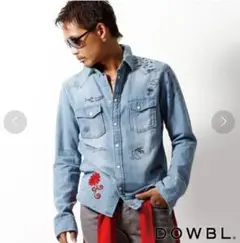 dowbl GRAFFITI PRINT DENIM SHIRT リベイロ