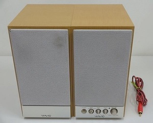 909▽ONKYO/オンキョー WAVIO パワードスピーカー アンプ内蔵スピーカー GX-D90 木目