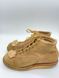 WESCO◆レースアップブーツ/US8.5/BEG/スウェード//