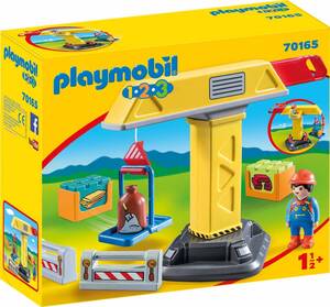 即決！新品 PLAYMOBIL プレイモービル 1.2.3. 70165 建設用クレーン