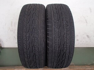 P1858-コンチネンタル ContiCrossContact LX2 255/60R18 112T XL 中古 2本セット サマータイヤ 2017年製