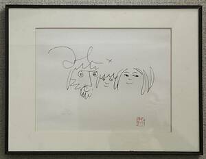 ジョン・レノン リトグラフ 額装 限定300部 LITHOGRAPH IMAGE OF JOHN LENNON YOKO ONO AND THEIR SON SEAN US$1,750-5,000 LTD300 BEATLES